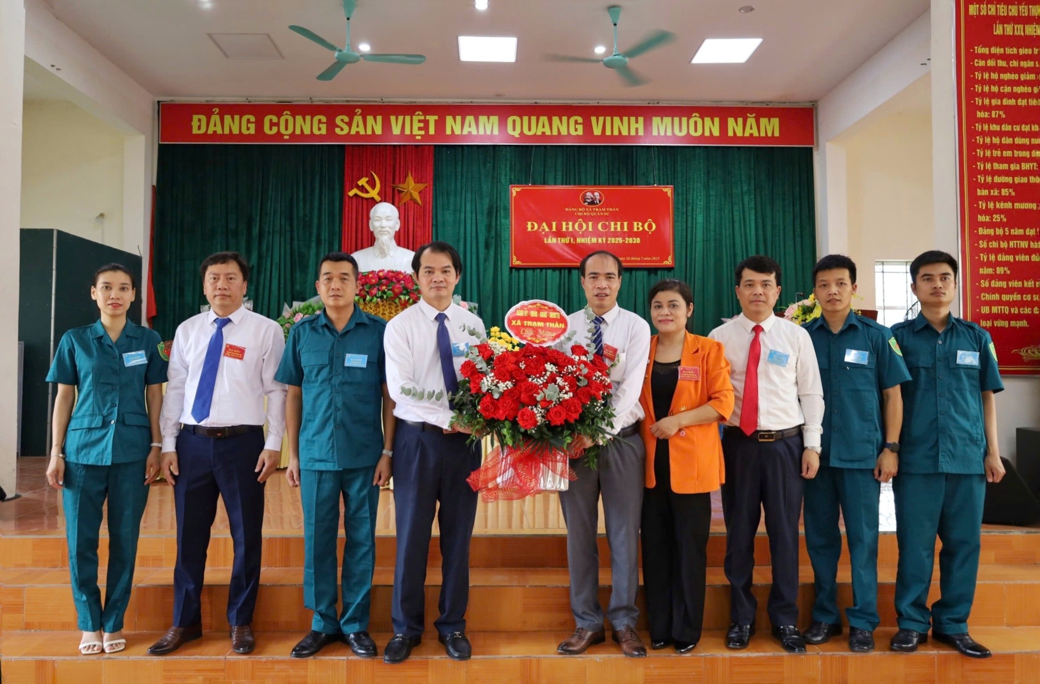 Chi bộ quân sự xã Trạm Thản tổ chức Đại hội Chi bộ lần thứ I, nhiệm kỳ 2025-2030 thành công tốt đẹp
