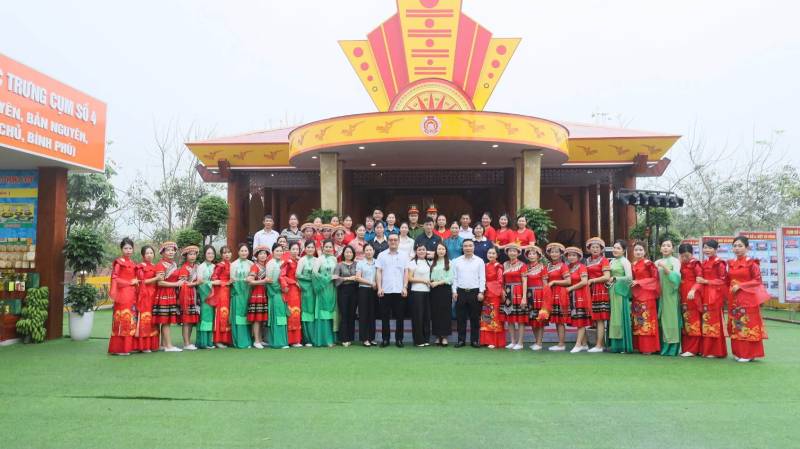 Các hoạt động tại trại văn hoá của xã Trạm Thản trong dịp lễ hội Giỗ tổ Hùng Vương 2026