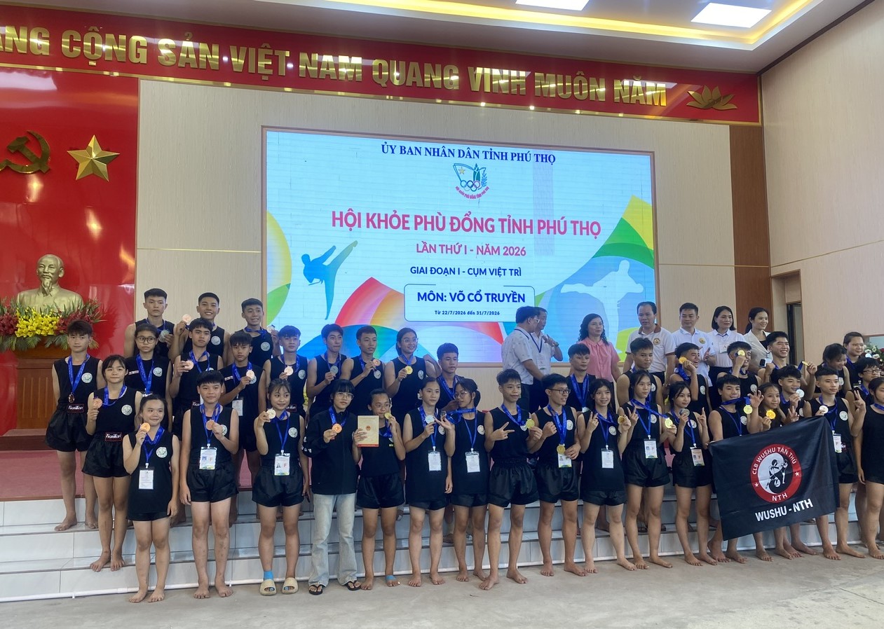 HỌC SINH XÃ TRẠM THẢN ĐẠT THÀNH TÍCH TẠI HỘI KHỎE PHÙ ĐỔNG TỈNH PHÚ THỌ LẦN THỨ I, NĂM 2026