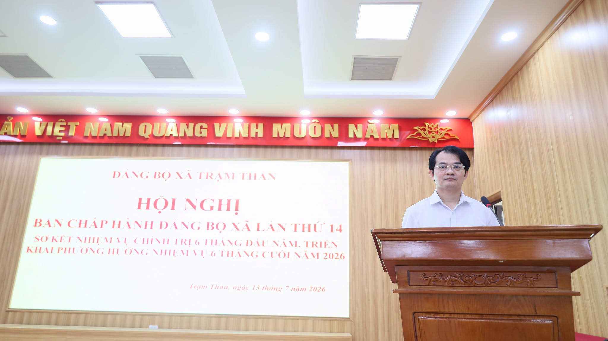 HỘI NGHỊ BAN CHẤP HÀNH ĐẢNG BỘ XÃ TRẠM THẢN LẦN THỨ 14