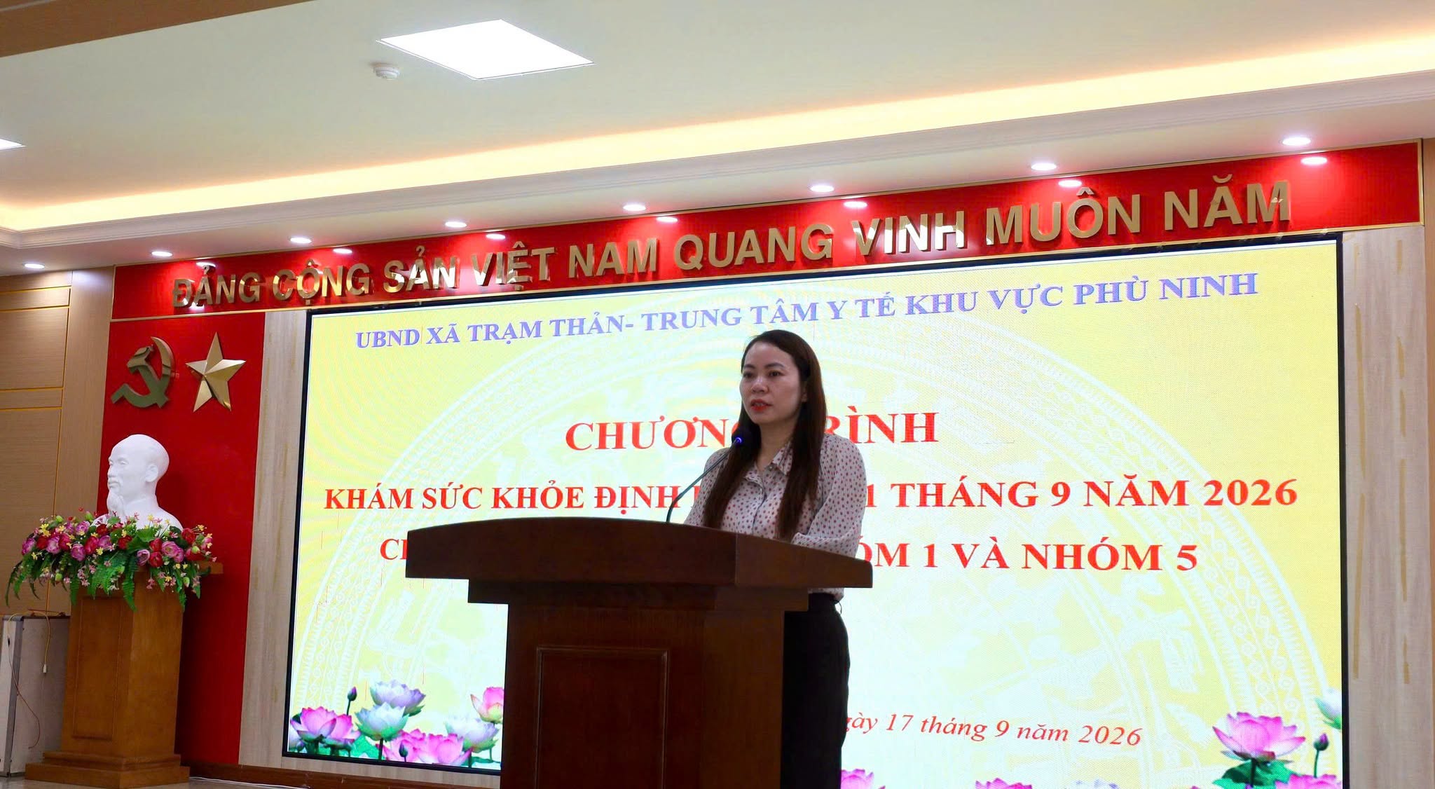 UBND XÃ TRẠM THẢN PHỐI HỢP TRUNG TÂM Y TẾ KHU VỰC PHÙ NINH TỔ CHỨC KHÁM SỨC KHỎE ĐỊNH KỲ ĐỢT 01/9/2026 CHO NGƯỜI DÂN THUỘC NHÓM 1 VÀ NHÓM 5