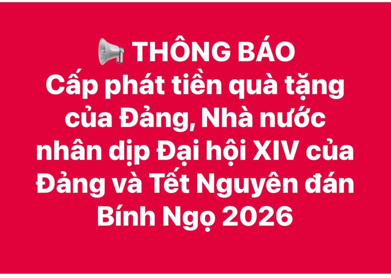 THÔNG BÁO CỦA UBND XÃ TRẠM THẢN VỀ VIỆC TẶNG QUÀ NGƯỜI CÓ CÔNG VỚI CÁCH MẠNG