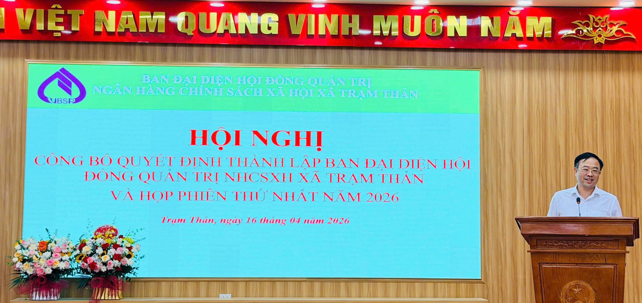 THÀNH LẬP BAN ĐẠI DIỆN HỘI ĐỒNG QUẢN TRỊ NGÂN HÀNG CSXH XÃ TRẠM THẢN